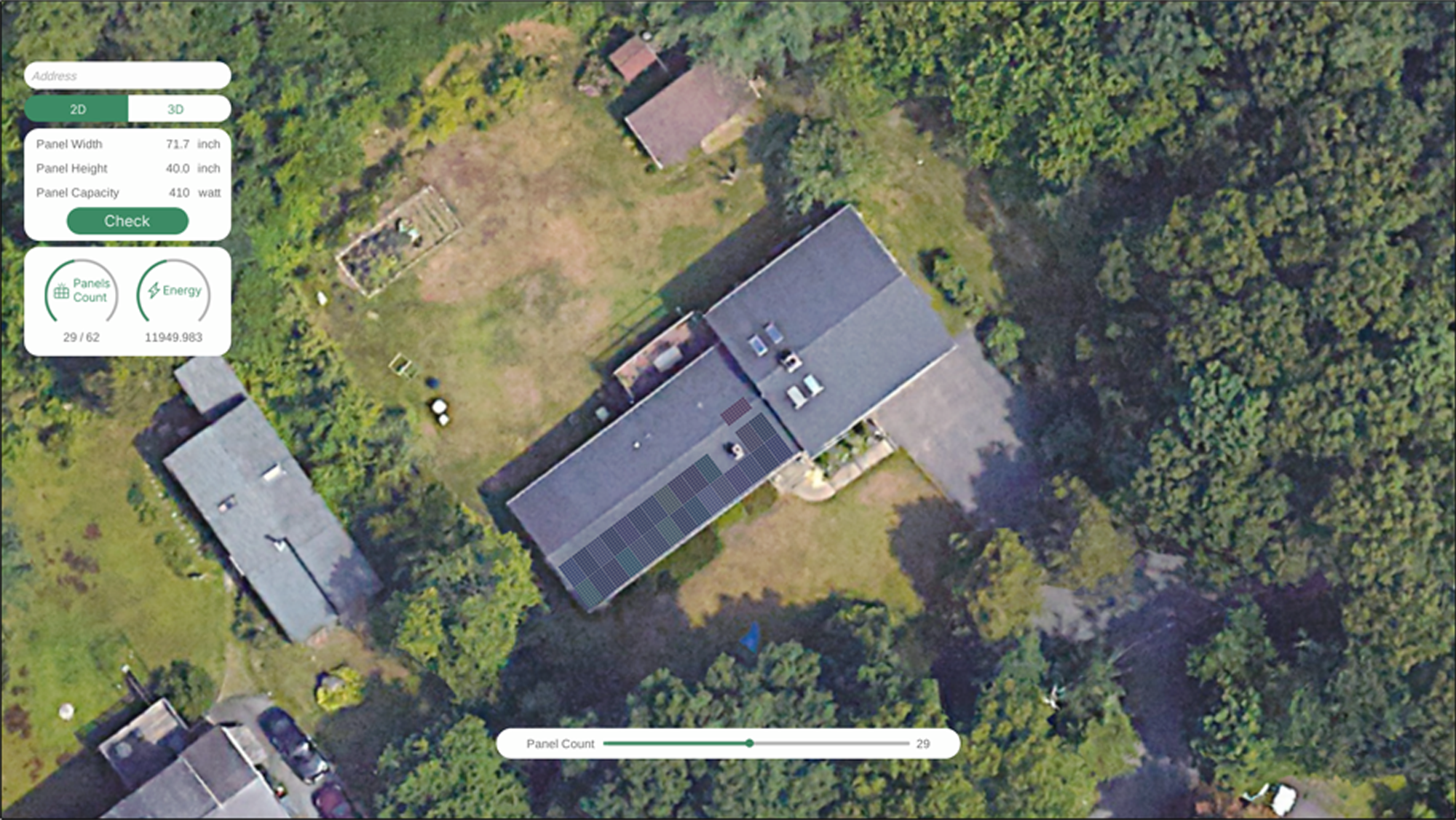 Solar panel estimation